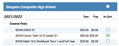 Add Fees to Cart