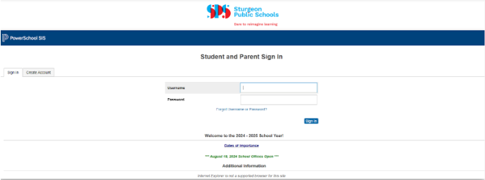 Parent Portal Sign In